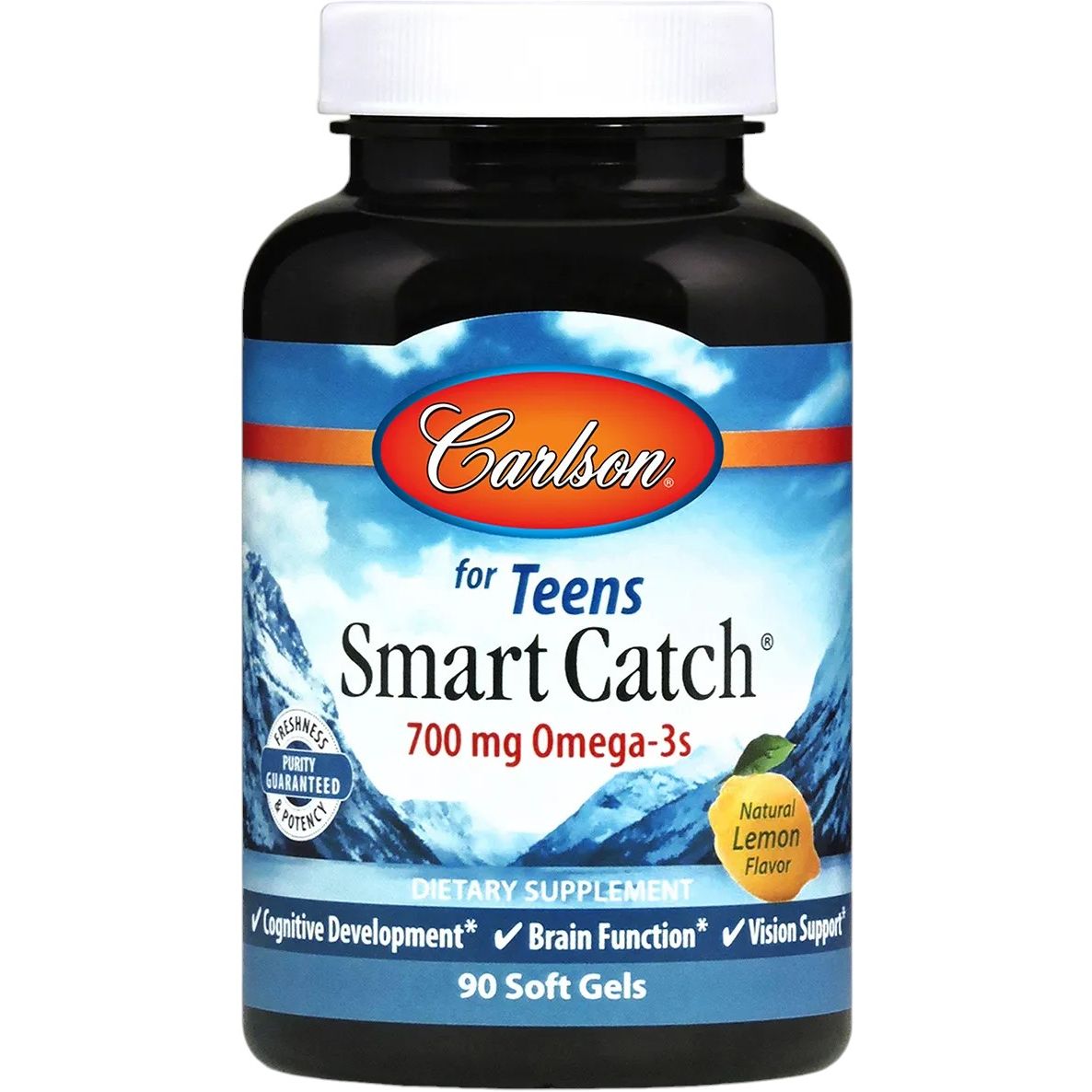 Омега-3 для подростков Carlson Teens Smart Catch 90 желатиновых капсул - фото 1