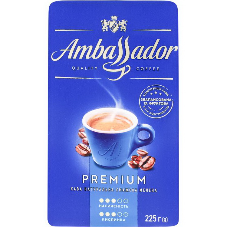 Кофе молотый Ambassador Premium, 225 г (854222) - фото 2