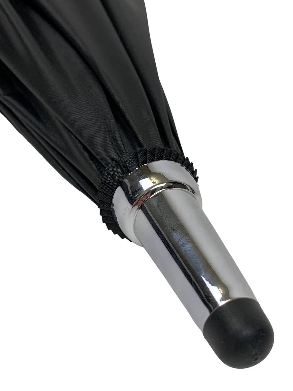 Жіноча парасолька-палиця напівавтомат RST 120 см чорна - фото 9