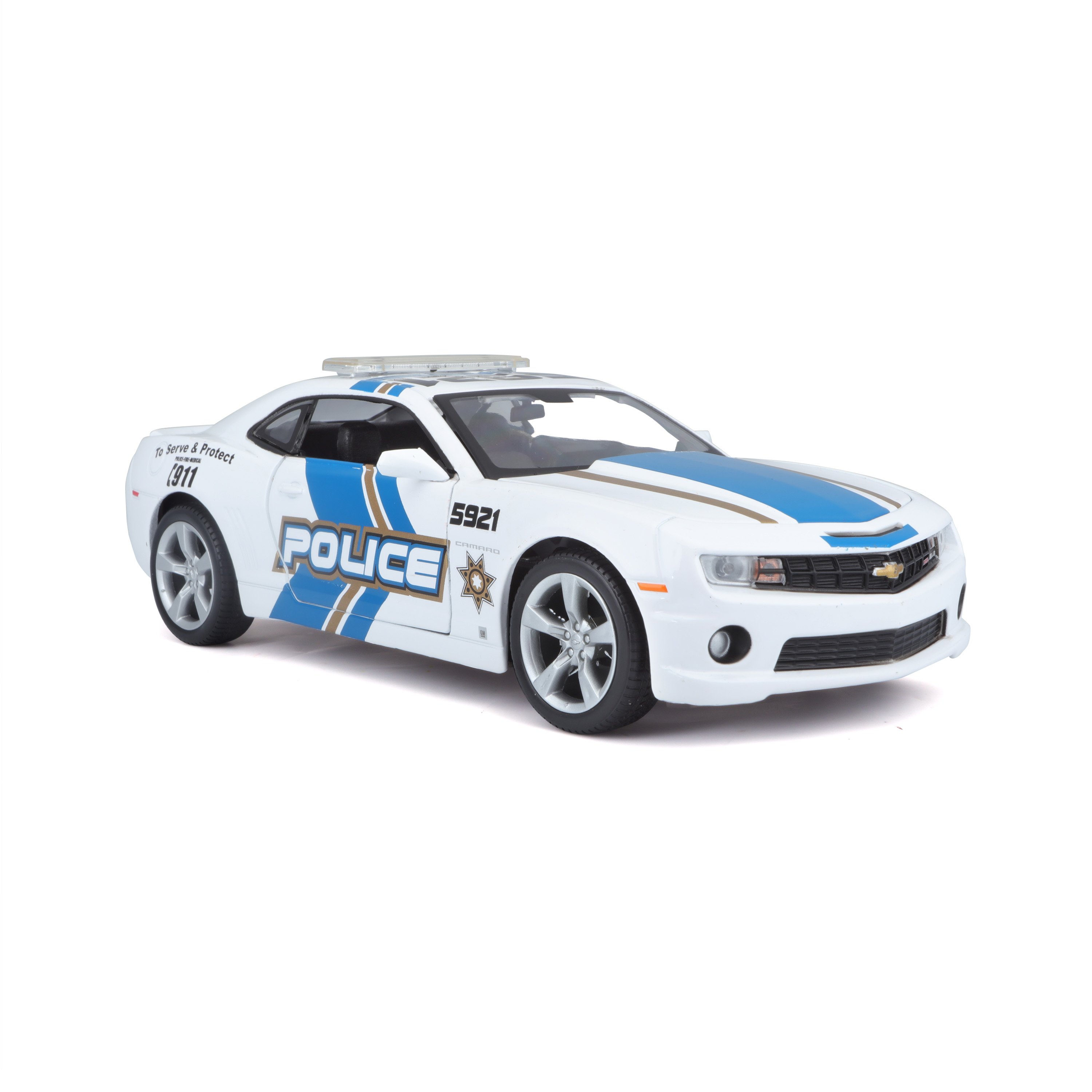 Игровая автомодель Maisto Chevrolet Camaro SS RS Police 2010, белый, 1:24 (31208 white) - фото 1