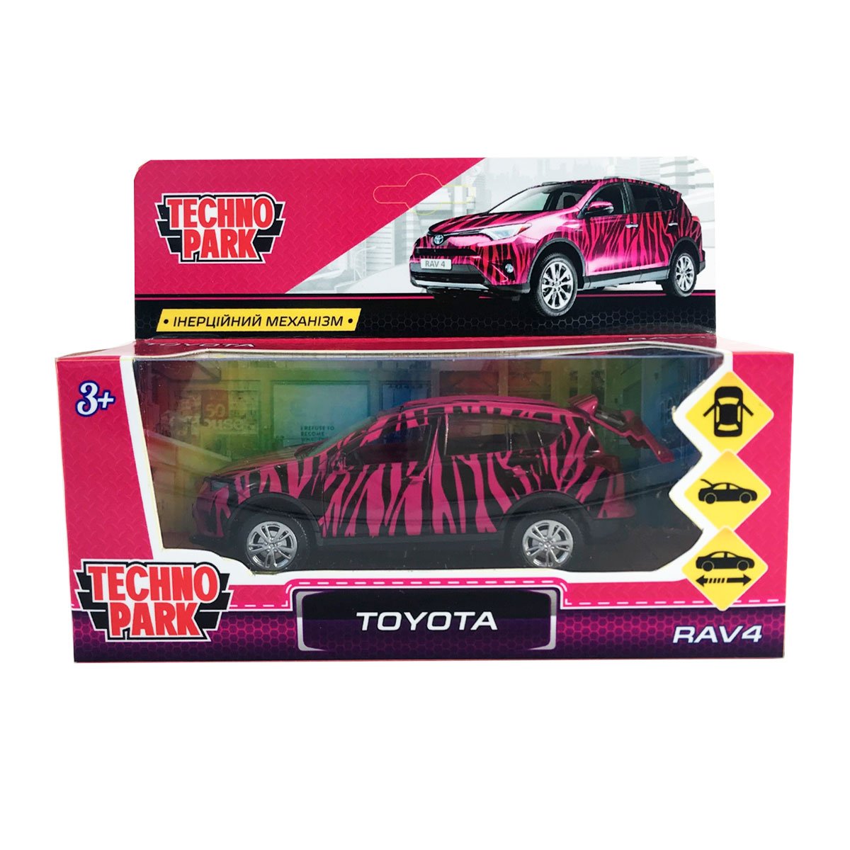 Автомодель Technopark Glamcar Toyota Rav4, розовый (RAV4-12GRL-COW) - фото 4