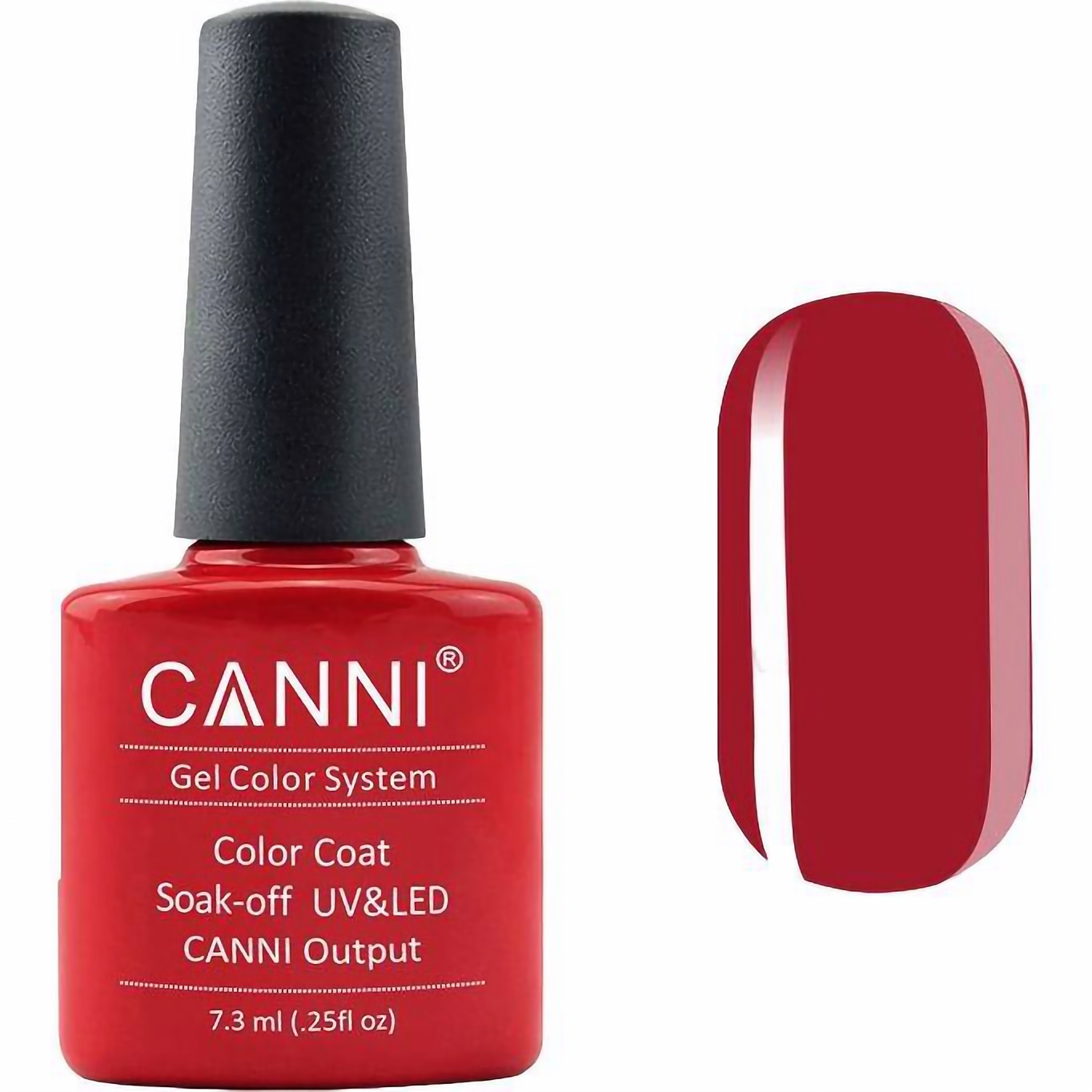 Гель-лак Canni Color Coat Soak-off UV&LED 53 темно-красный 7.3 мл - фото 1