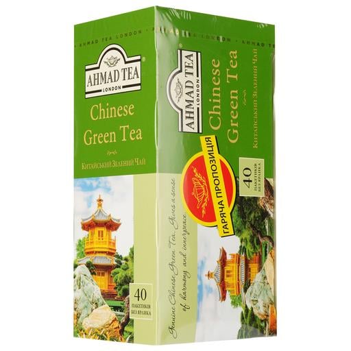 Чай зелений Ahmad Tea Китайський, 72 г (40 шт. по 1,8 г) (677290) - фото 2
