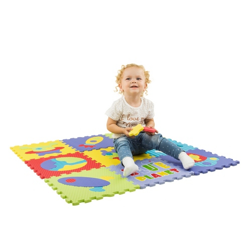 Детский развивающий игровой коврик-пазл Baby Great Космическое пространство, 92х92 см (GB-M1703) - фото 4