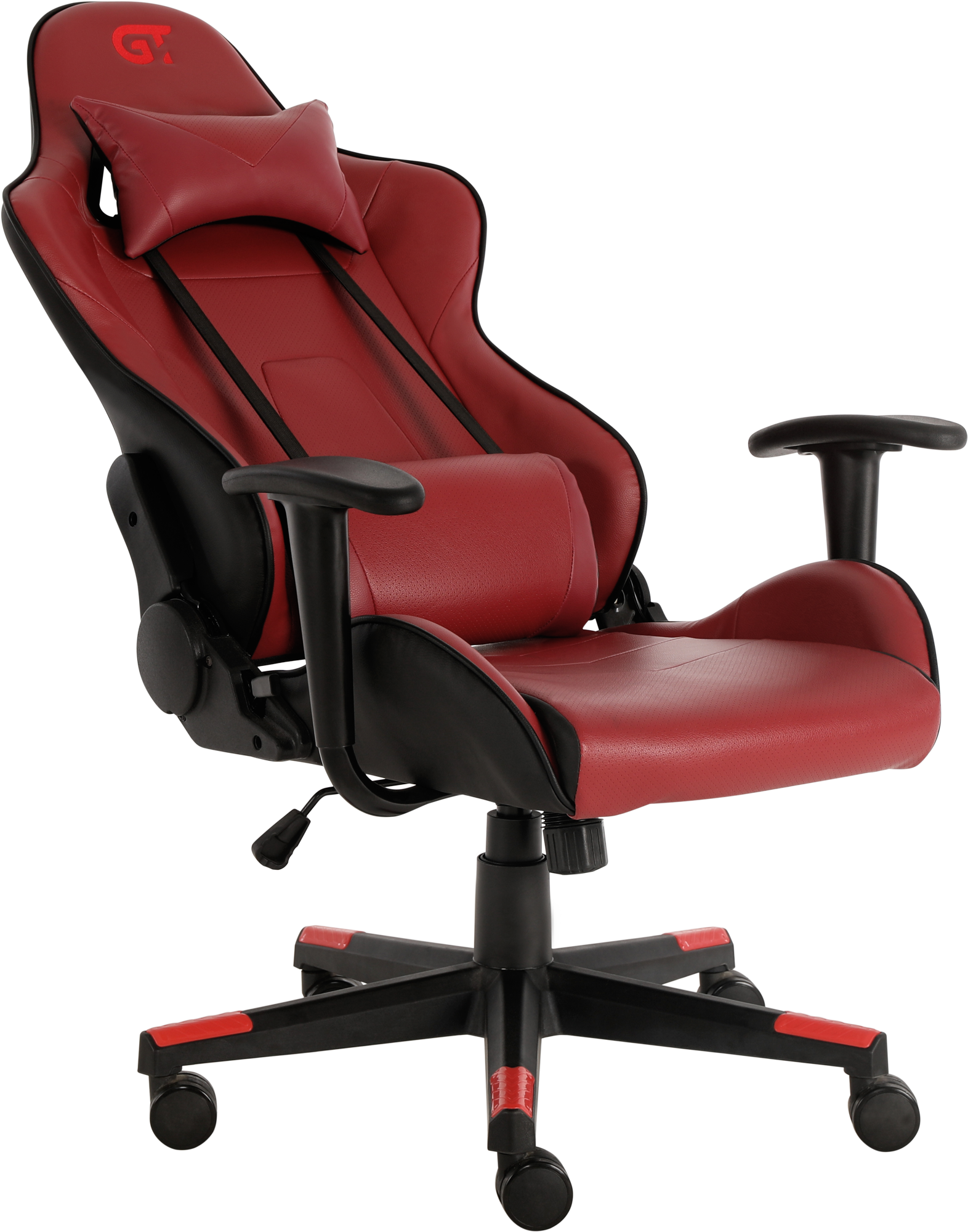 Геймерское кресло GT Racer черное с красным (X-2317 Black/Wine Red) - фото 3