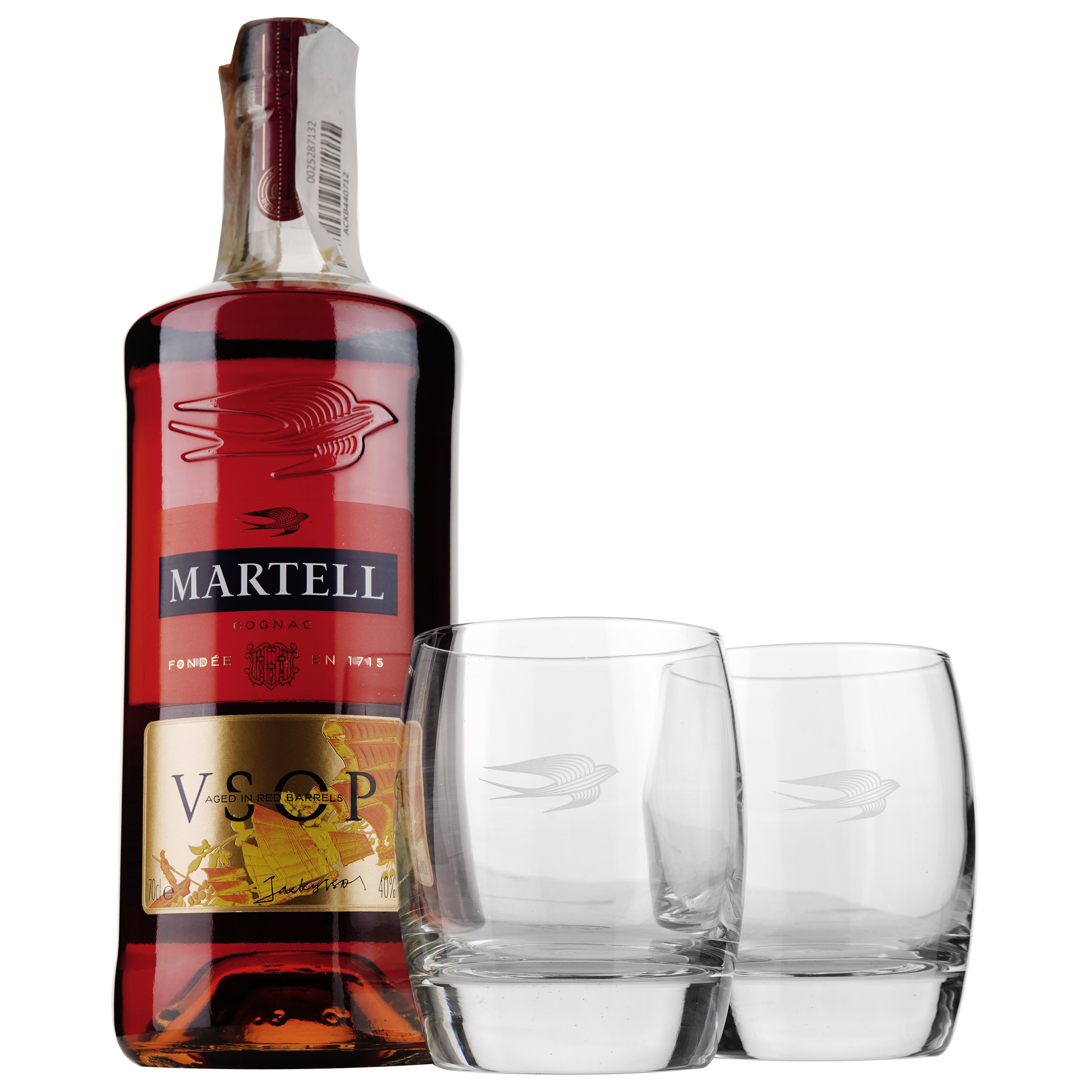 Коньяк Martell VSOP, 40%, у подарунковій упаковці, 0,7 л + 2 склянки (889936) - фото 4