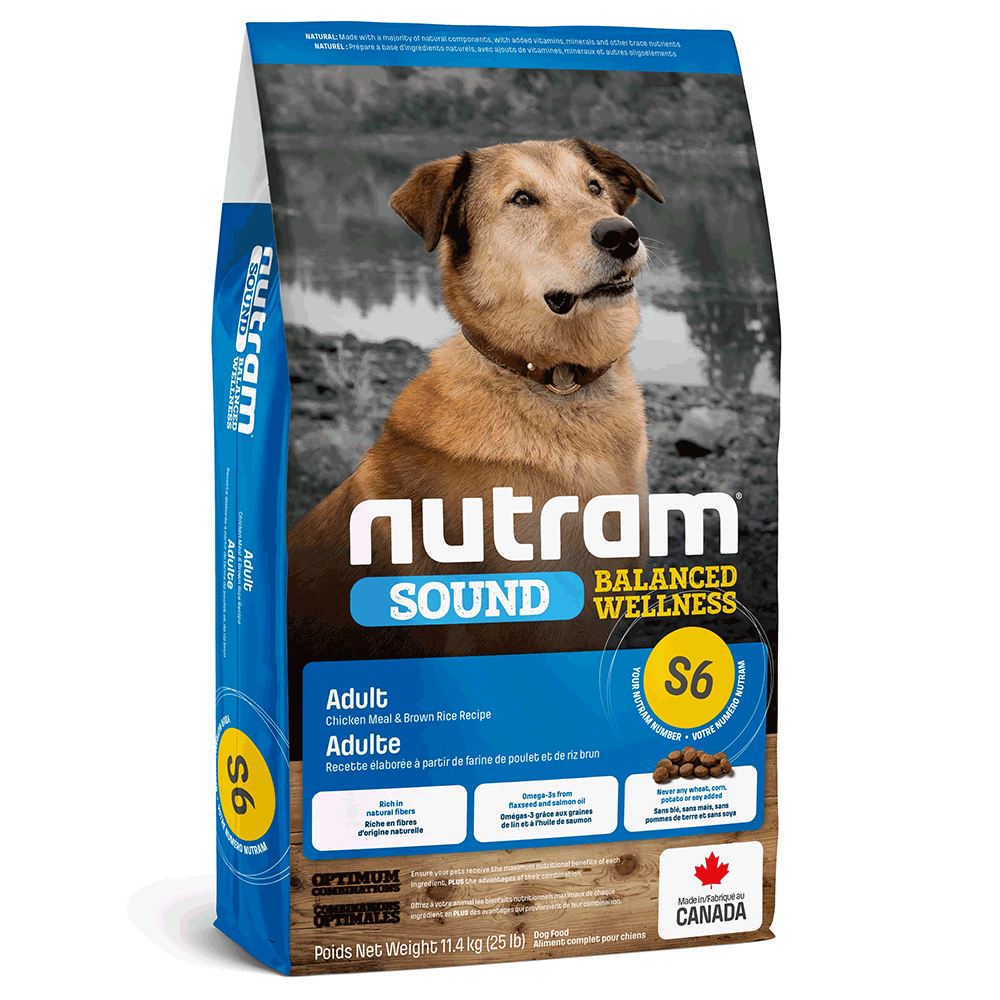 Сухой корм для собак Nutram - S6 Sound Balanced Wellness Adult Dog, 11,4 кг (67714102291) - фото 1