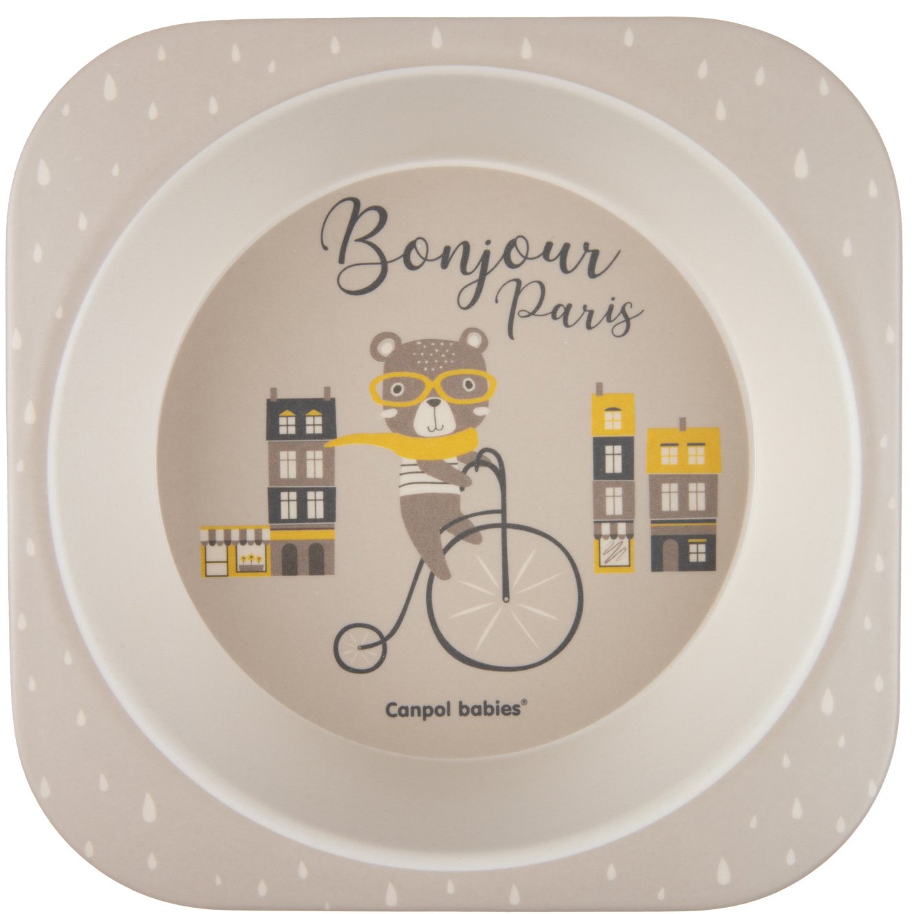 Набор посуды Canpol babies Bonjour Paris, 5 предметов, бежевый (9/227_bei) - фото 2