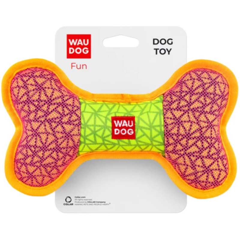Игрушка для собак Waudog Fun кость, 20х12 см, розовый (62087) - фото 1