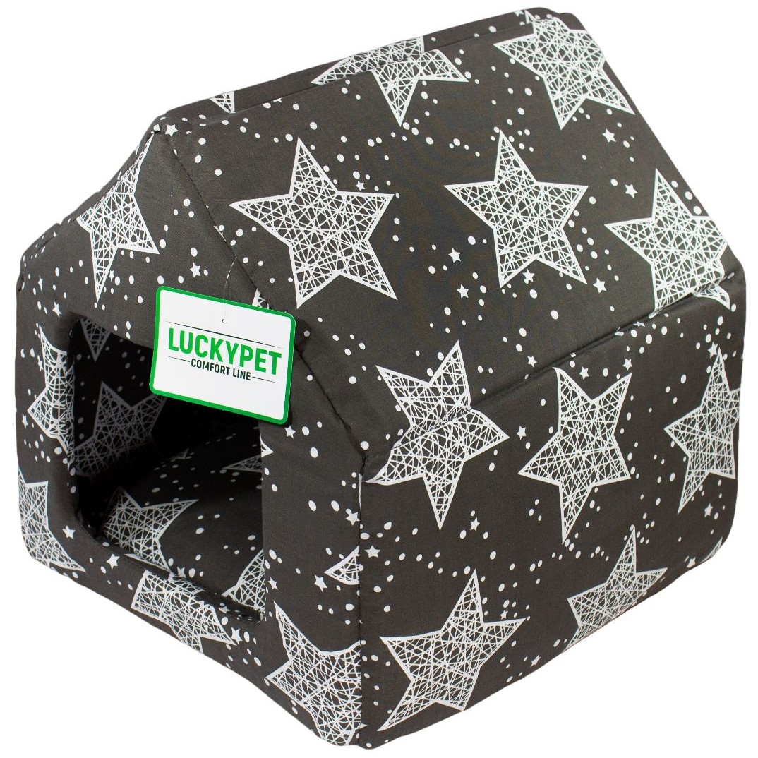 Домик Lucky Pet Джесси №1, 30x33x33 см, серый - фото 1