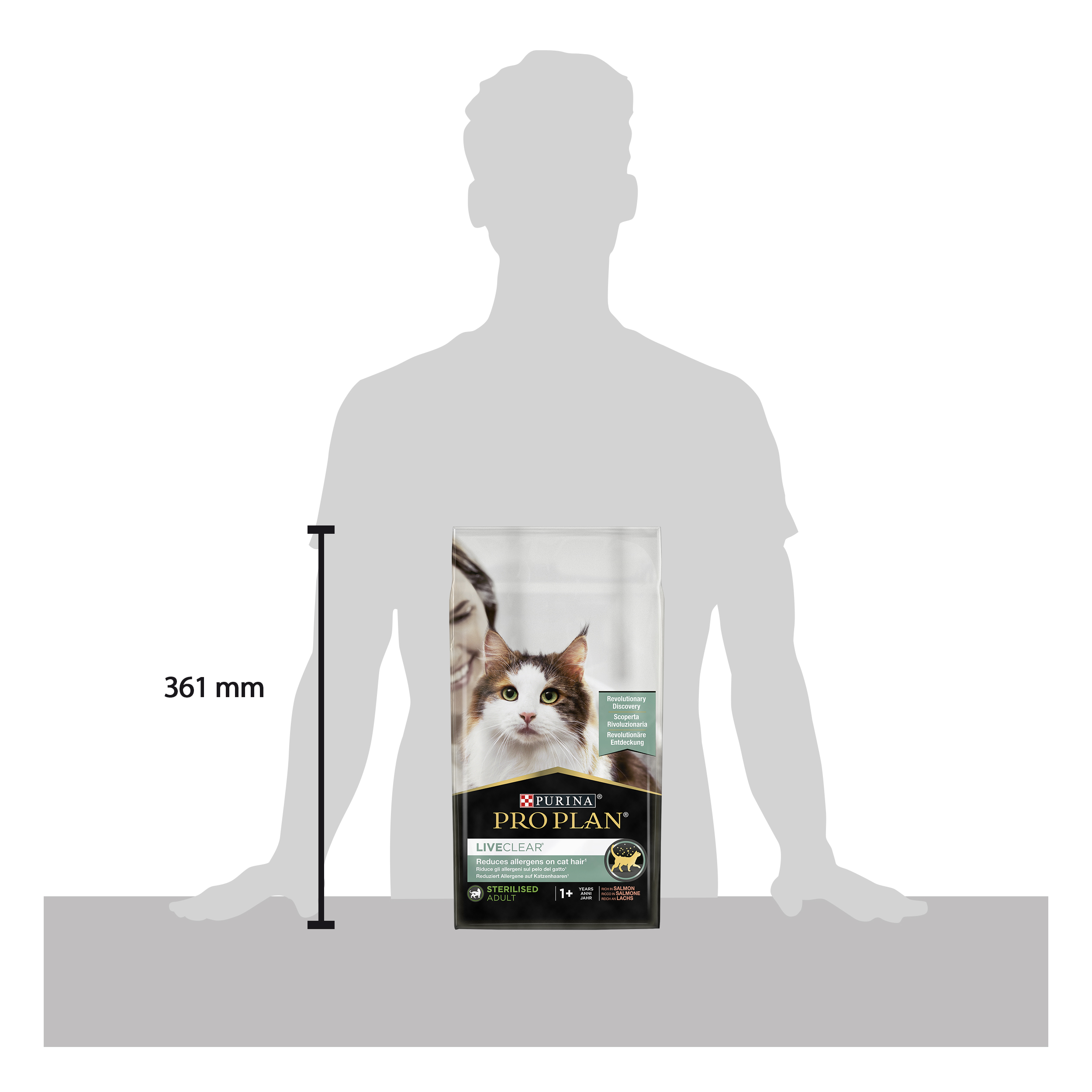 Сухой корм для стерилизованных кошек Purina Pro Plan LiveClear Sterilised Adult, с лососем, 1,4 кг (12466147) - фото 4