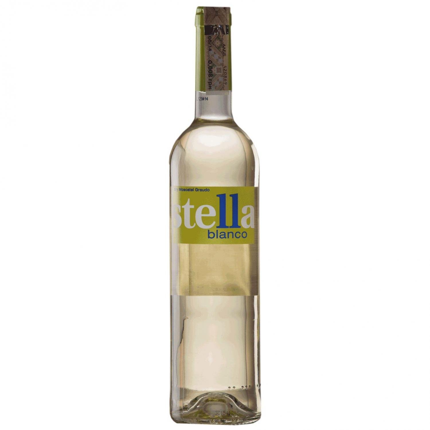 Вино Stella Muscat dry blanco белое сухое, 12%, 0,75 л (520769) - фото 1