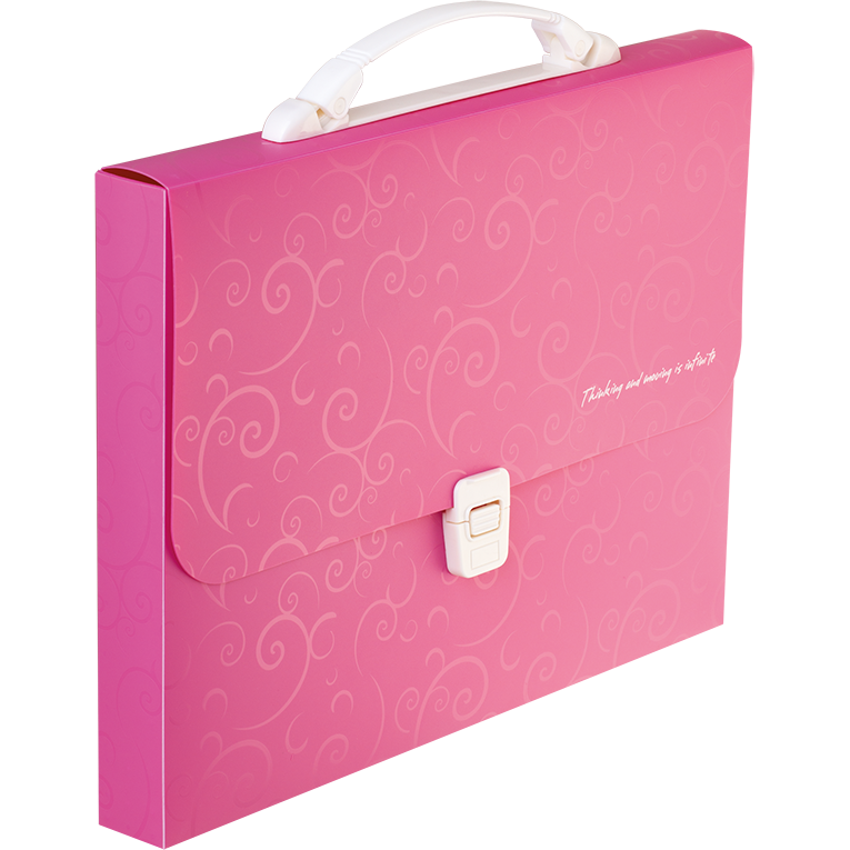 Портфель пластиковый Buromax Barocco A4 розовый (BM.3719-10) - фото 1
