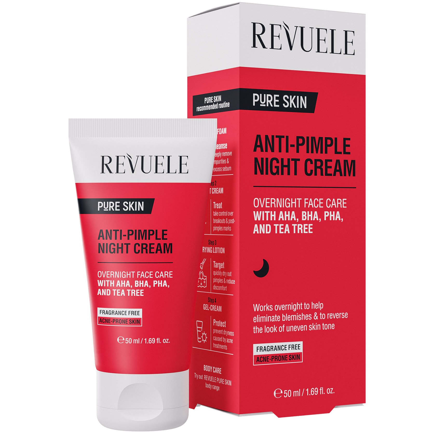 Нічний крем для обличчя проти прищів Revuele Anti-Pimple 50 мл - фото 1