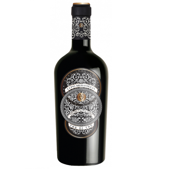 Вино Lupo Meraviglia Tre di Tre Puglia IGT, червоне, напівсухе, 14,5%, 0,75 л - фото 1