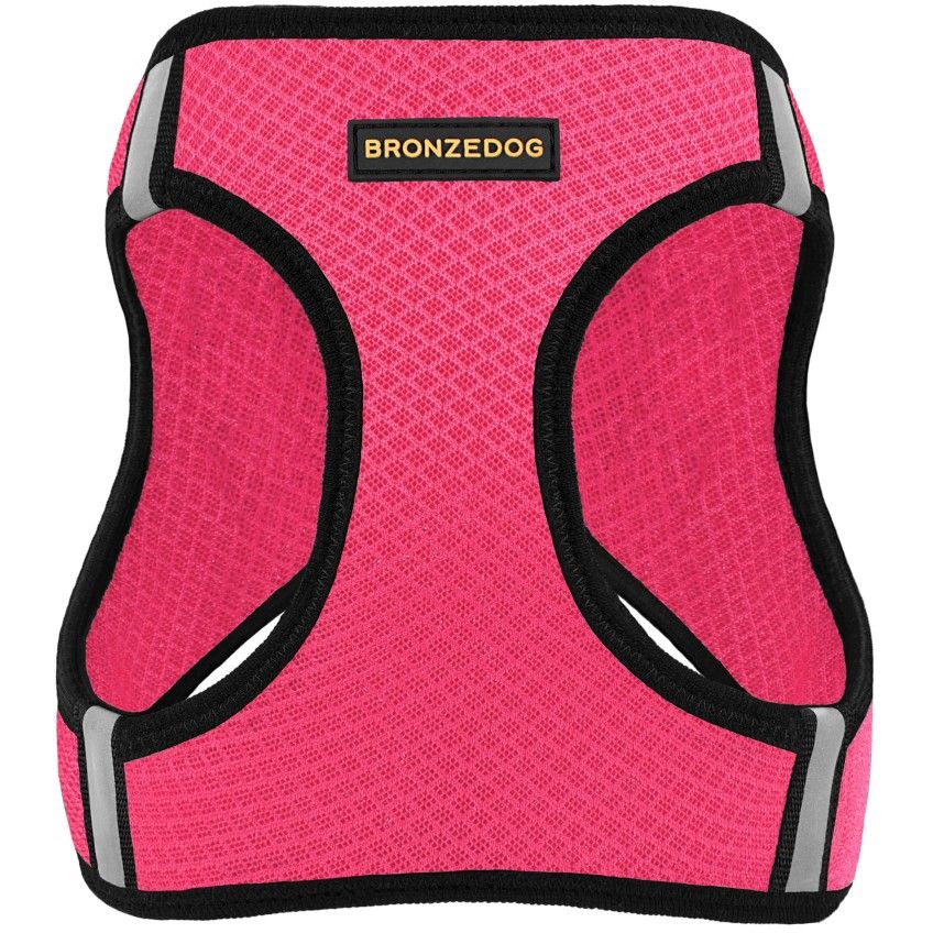 Шлея для собак Bronzedog Mesh Vest, розмір L, 43х53 см, рожева - фото 2