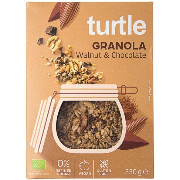 Завтрак сухой Turtle Granola Грецкий орех и шоколад 350 г - фото 1