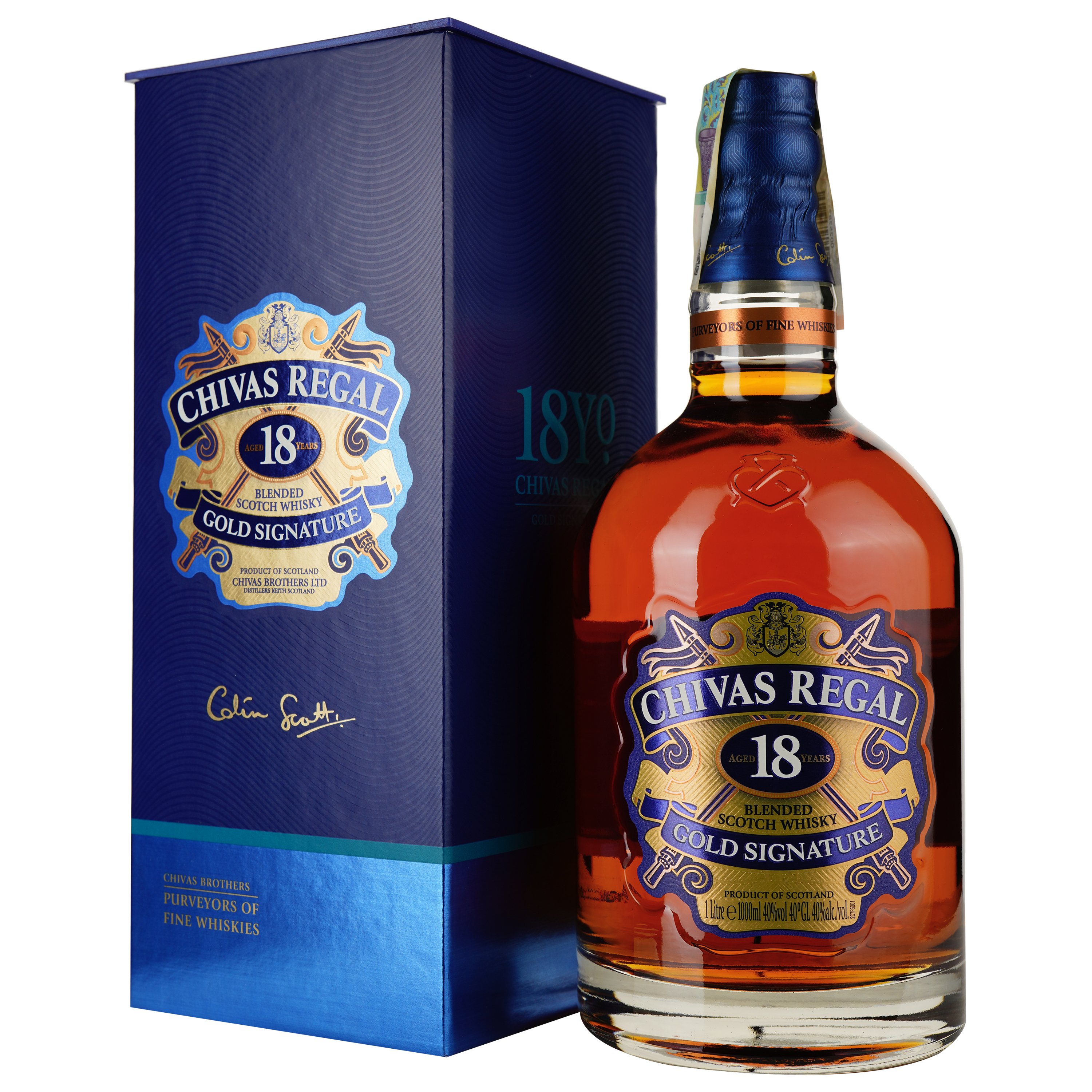 Віскі Chivas Regal 18 yo Gold Signature, в коробці, 40%, 1 л (439161) - фото 1