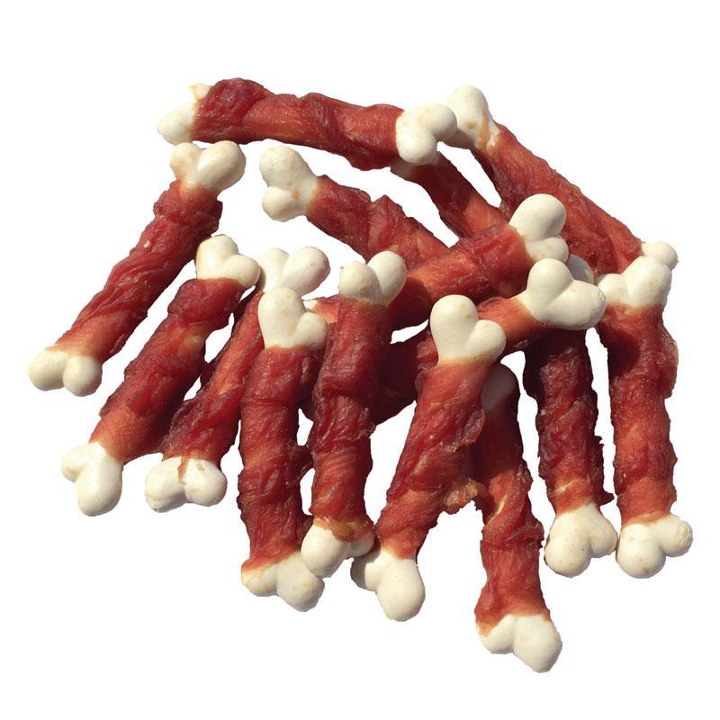 Лакомство для собак Lucky star Утиные крученики на кальциевой прессованной кости, 6,5 см, 200 г (DM003S) - фото 1