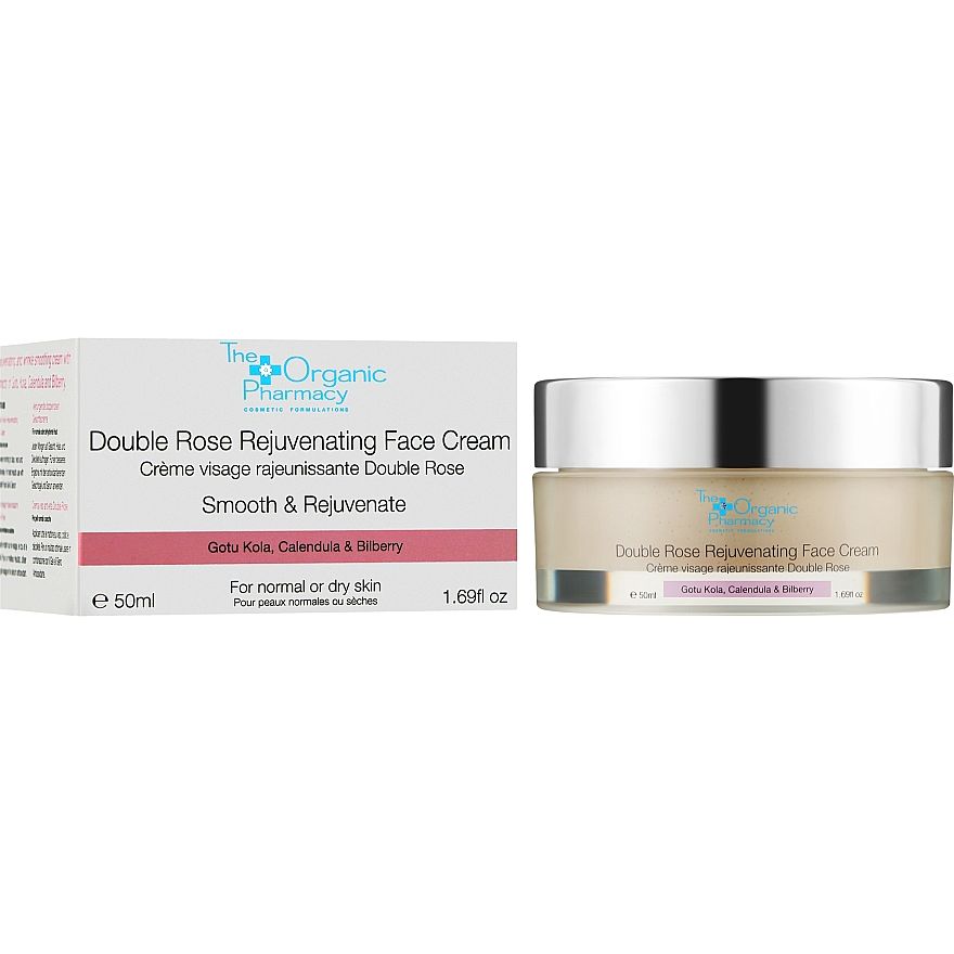 Омолоджувальний денний крем для обличчя The Organic Pharmacy Double Rose Rejuvinating Face Cream, 50 мл - фото 1