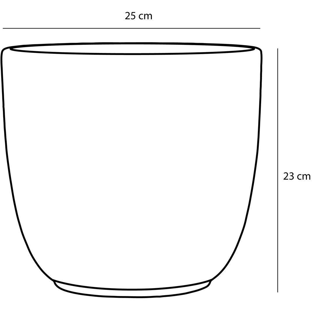 Кашпо Edelman Tusca pot round, 25 см, чорне, матове (144279) - фото 2