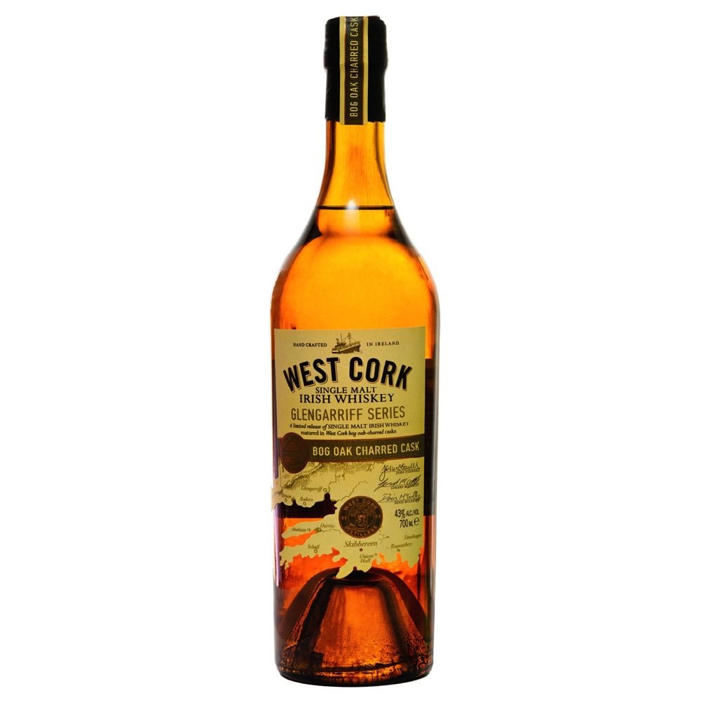Виски West Cork Glengarriff Series Bog Oak Charred Cask Single Malt Irish Whiskey, 43%, 0,7 л (44866) - фото 1