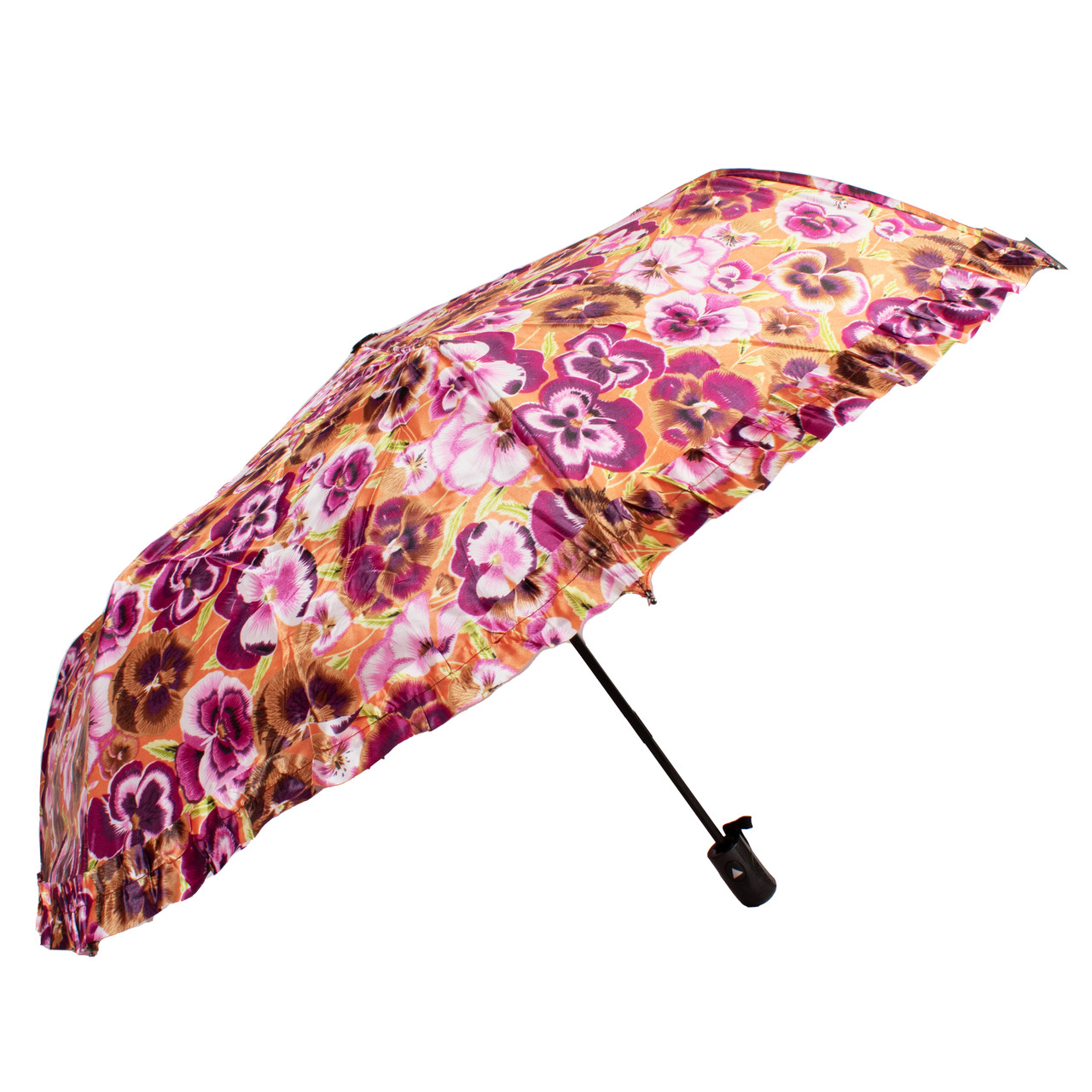 Женский складной зонтик полуавтомат Eterno 98 см оранжевый - фото 2