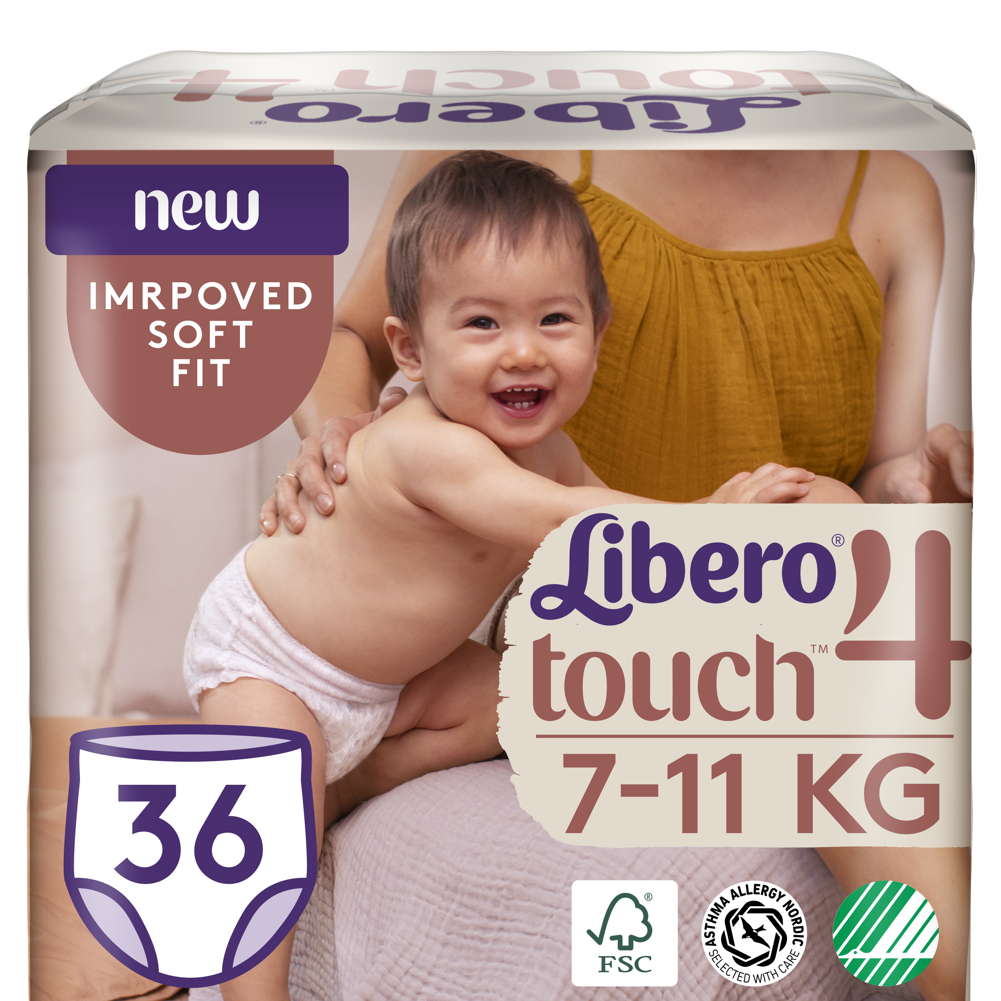 Підгузки-трусики Libero Touch Pants 4 (7-11 кг), 36 шт. - фото 1