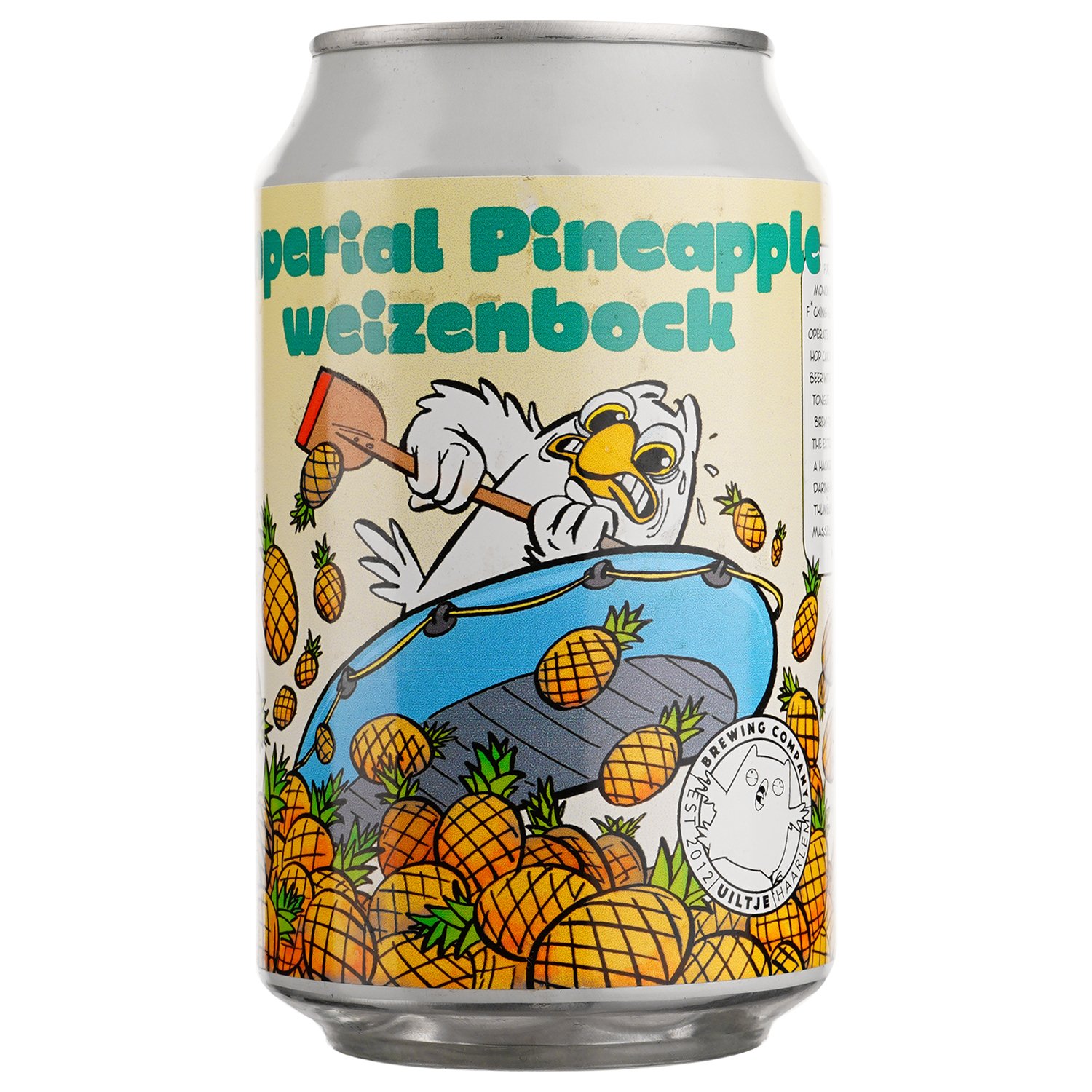 Пиво Uiltje Imperial Pineapple Weizenbock, светлое, 8,5%, ж/б, 0,33 л - фото 1