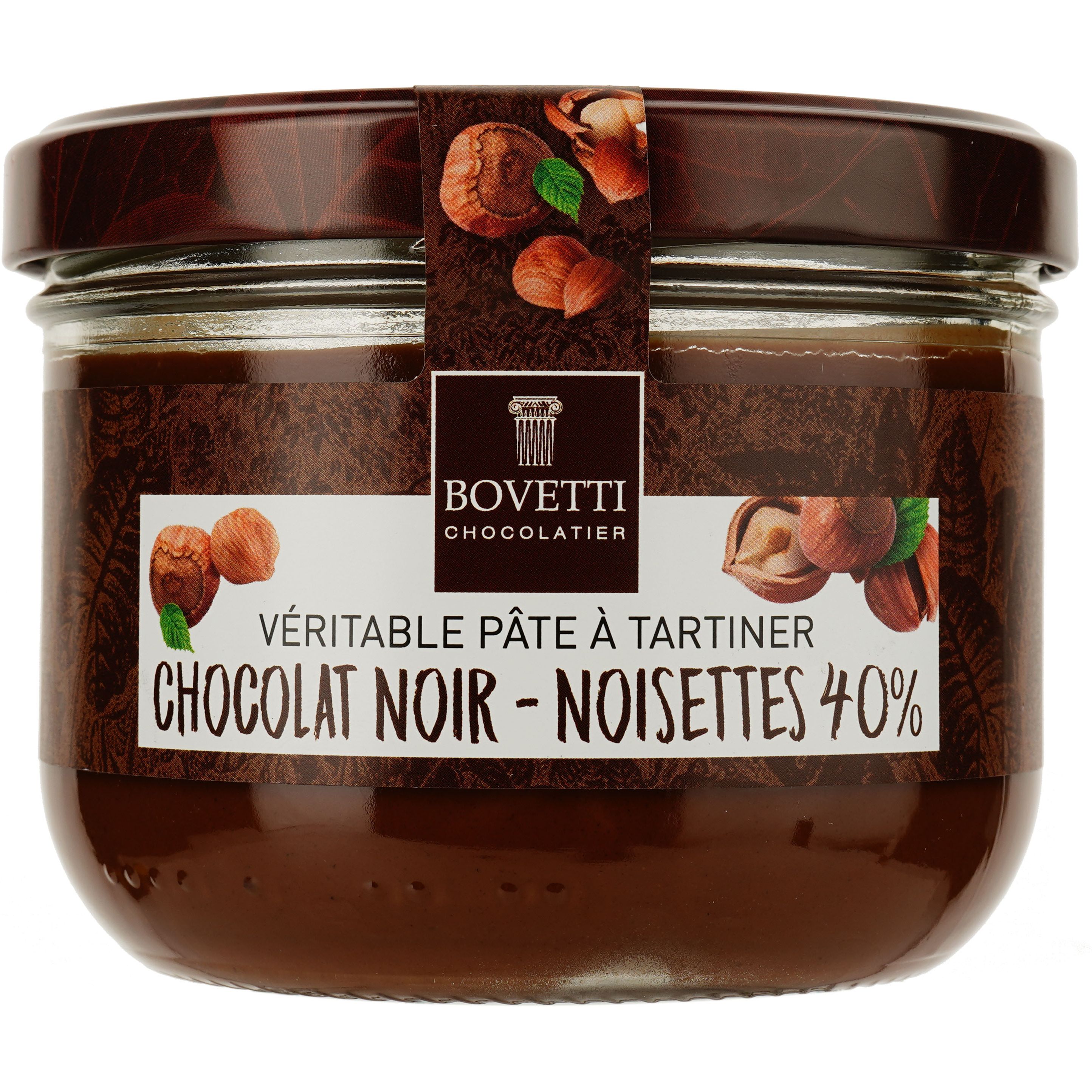 Паста Bovetti з чорного шоколаду з лісовими горіхами 350 г - фото 1