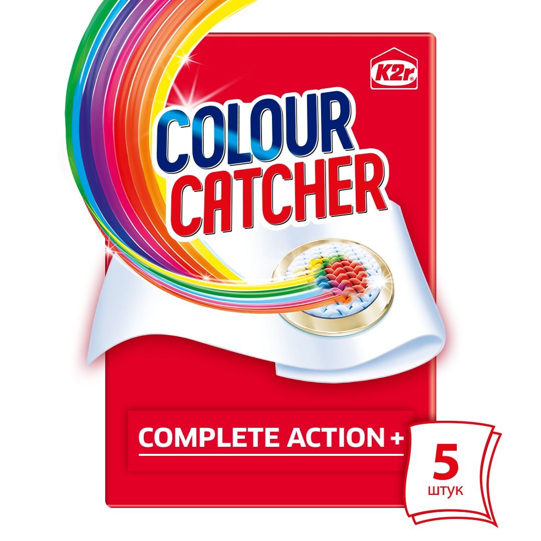 Салфетки для стирки K2r Colour Catcher цветопоглощение, 5 шт. - фото 1
