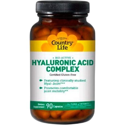 Био-активный комплекс Гиалуроновая кислота Country Life Hyaluronic Acid Complex 90 капсул - фото 1