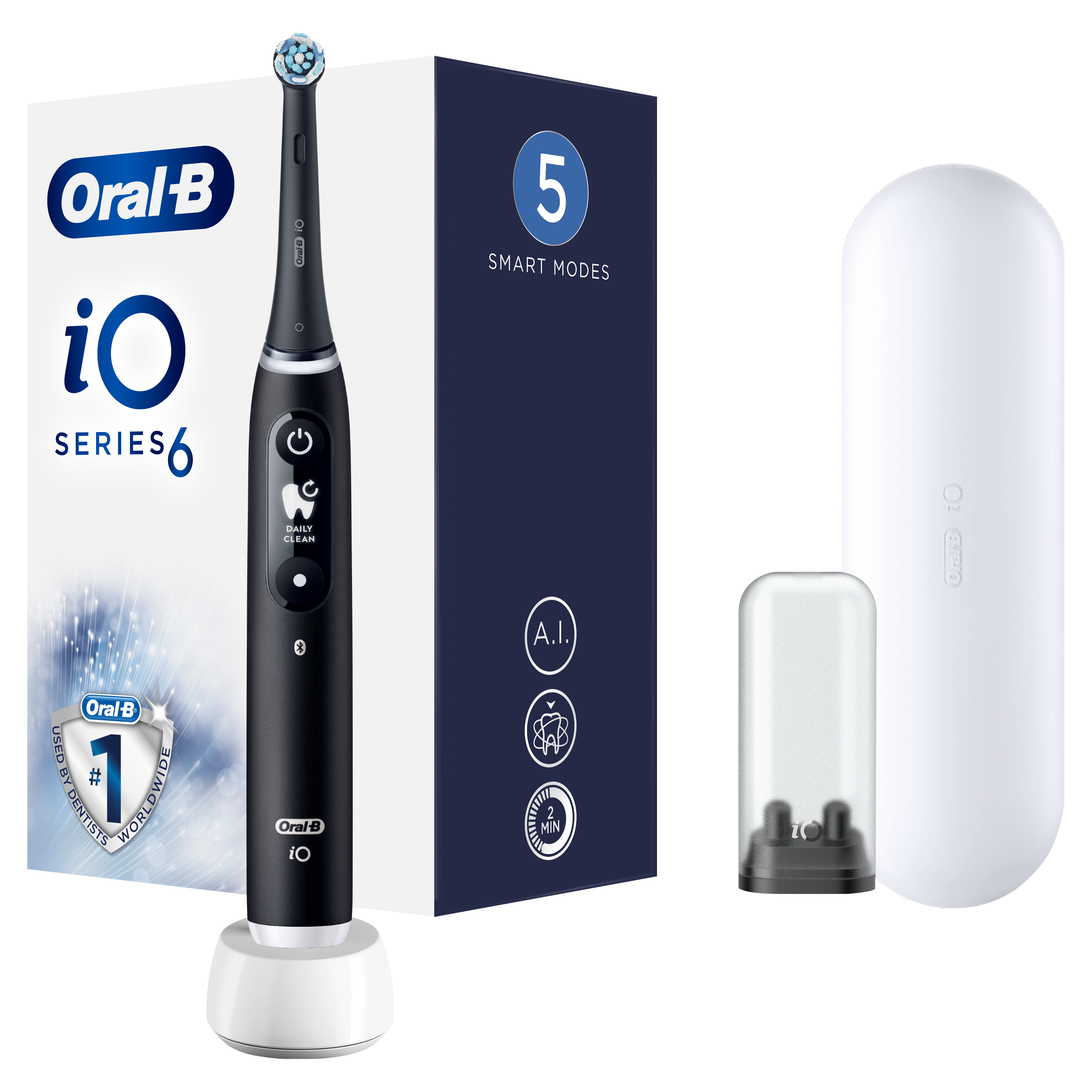 Электрическая зубная щетка Oral-B iO Series 6 iOM6.1B6.3DK, 3753 Black - фото 1