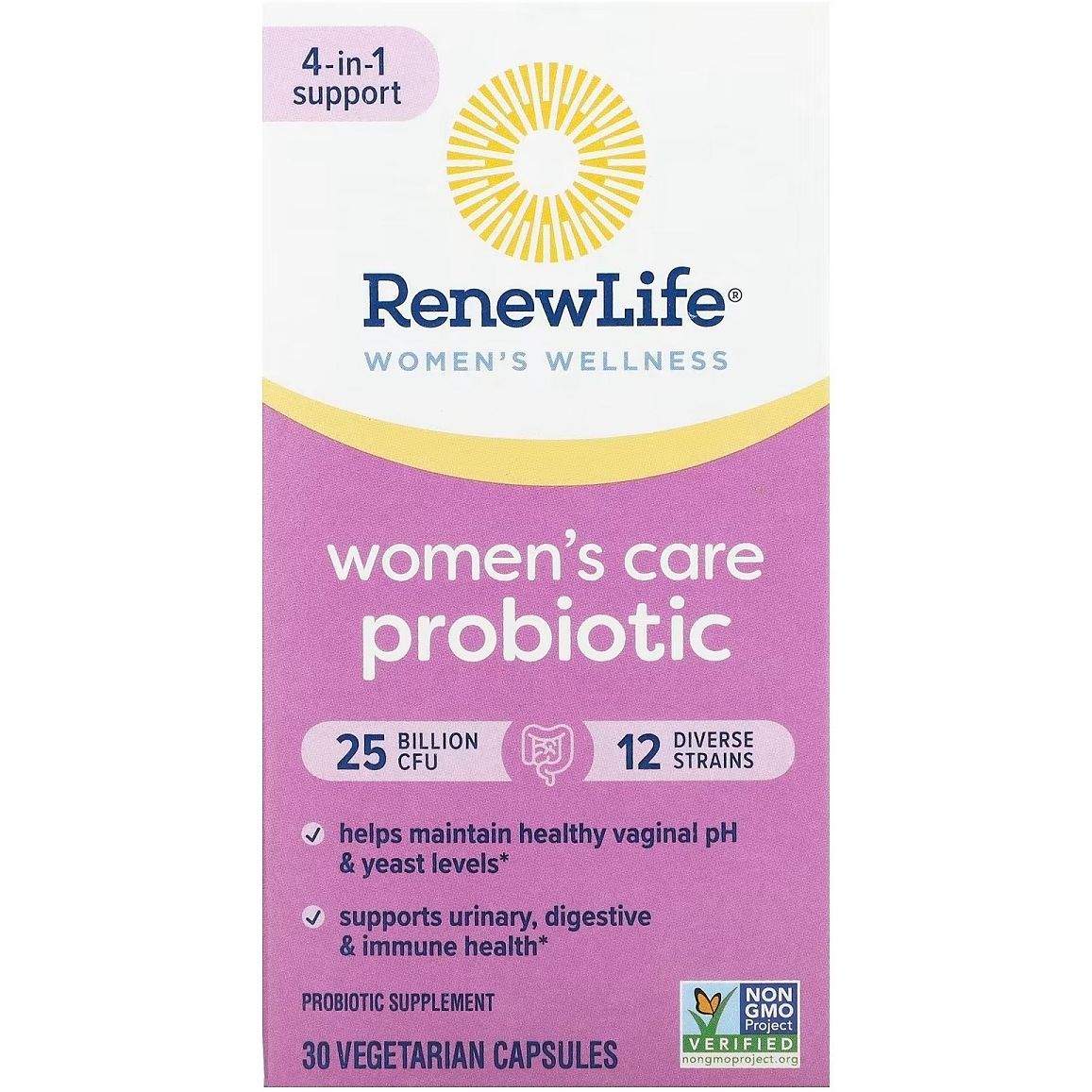 Пробиотик для женщин Renew Life Ultimate Flora Women's Care Probiotic 25 млрд 30 вегетарианских капсул - фото 1