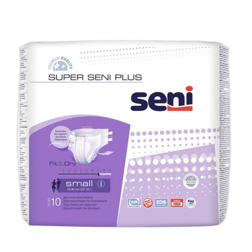 Підгузки для дорослих Super Seni Plus, small, 10 шт. (SE-094-SM10-A02) - фото 1