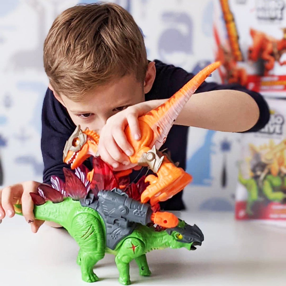Інтерактивна іграшка Robo Alive Війна Динозаврів Бойовий Стегозавр (7131) - фото 9