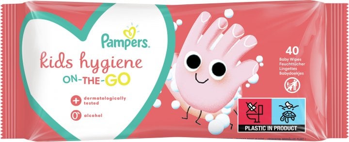 Набір дитячих вологих серветок Pampers Kids Hygiene On-The-Go, 480 шт. (12 упаковок по 40 шт.) - фото 3