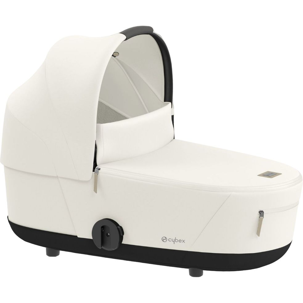 Люлька Cybex Mios Lux Off White + Текстиль для прогулочного блока Cybex Mios Off White + Шасси для коляски Cybex Mios LS RBA Chrome Brown - фото 2