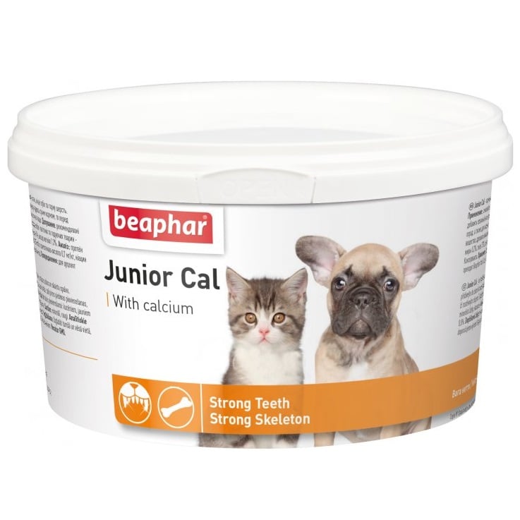 Фото - Лекарства и витамины Beaphar Мінеральна суміш  Junior Cal для цуценят та кошенят, 200 г  (10321)