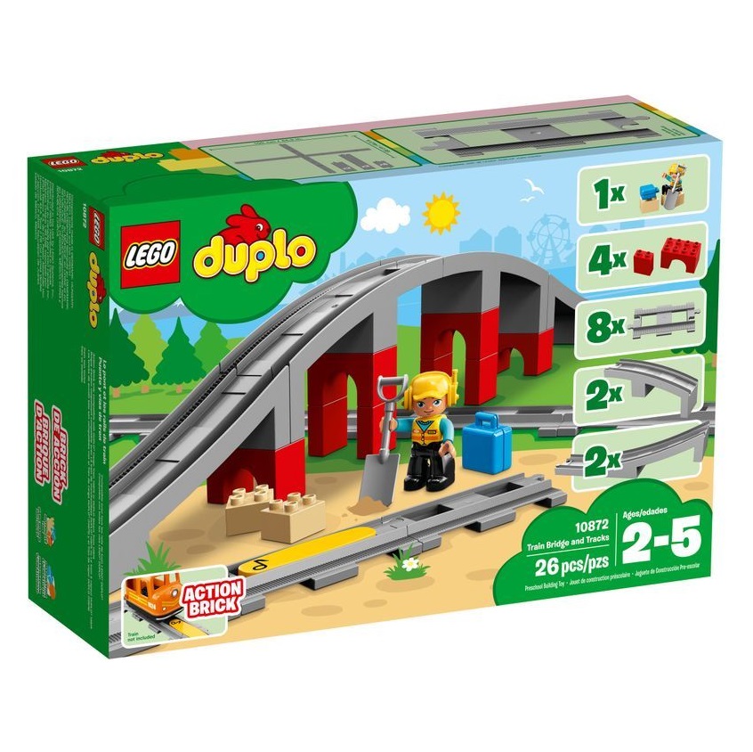 Конструктор LEGO DUPLO Town Залізничний міст і рейки, 26 деталей (10872) - фото 2