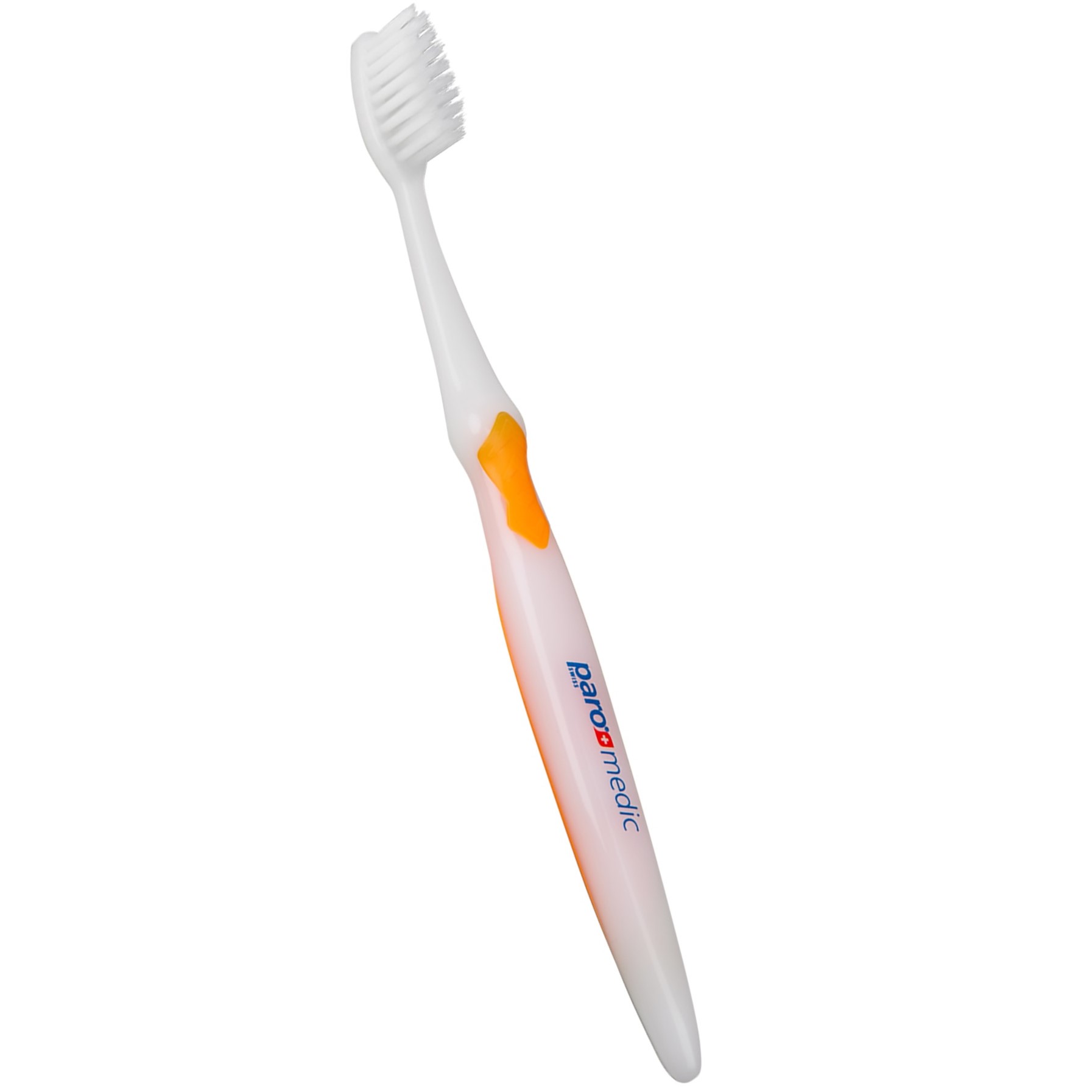 Зубная щетка с коническими щетинками Paro Swiss medic оранжевая - фото 1