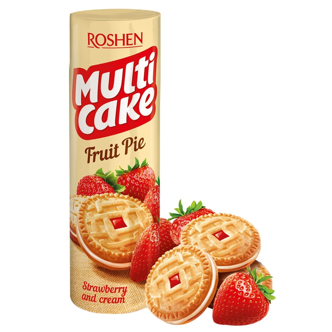 Печенье Roshen Multicake Клубника-Крем 195 г (674154) - фото 1