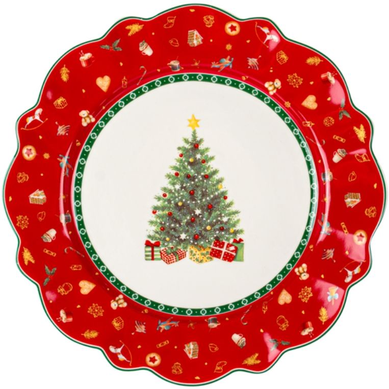 Тарілка підставна Lefard Christmas delight, 28 см, червона (985-142) - фото 1