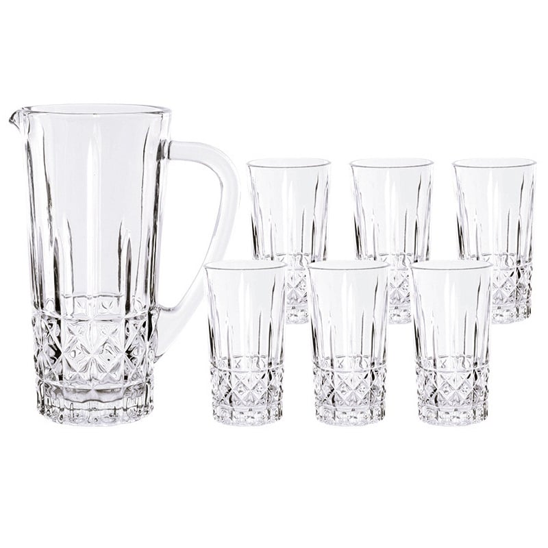 Набір для напоїв LeGlass: глечик, 1 л + склянки по 250 мл, 7 предметів (600-005) - фото 1