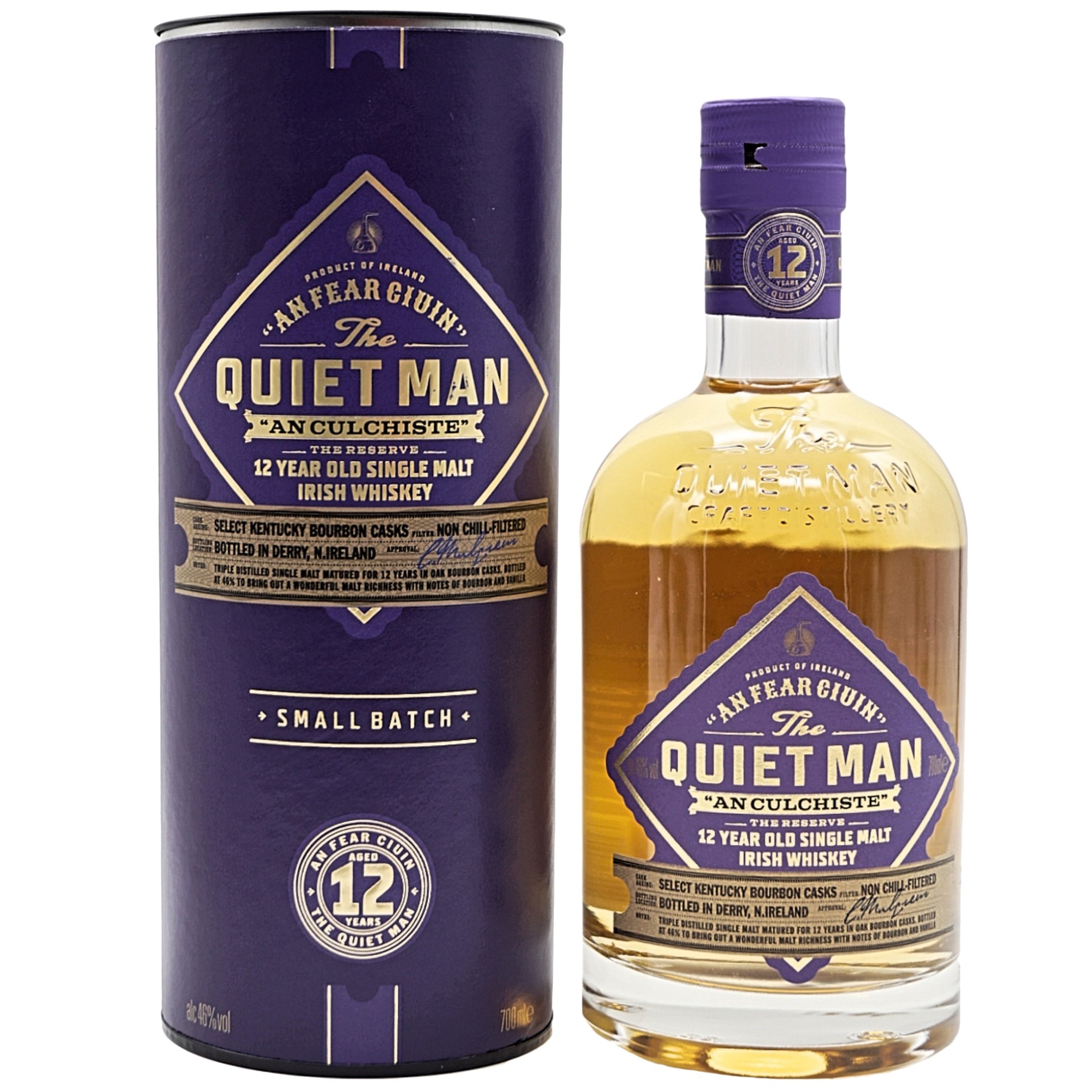 Виски Luxco The Quiet Man 12yo Single Malt Irish Whiskey, 46%, 0,7 л (8000019509707) - фото 1