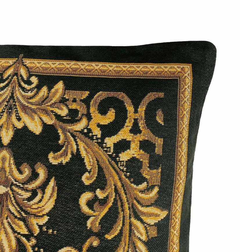 Подушка декоративна Прованс Baroque-3, 45х45 см, чорний із золотим (25624) - фото 3