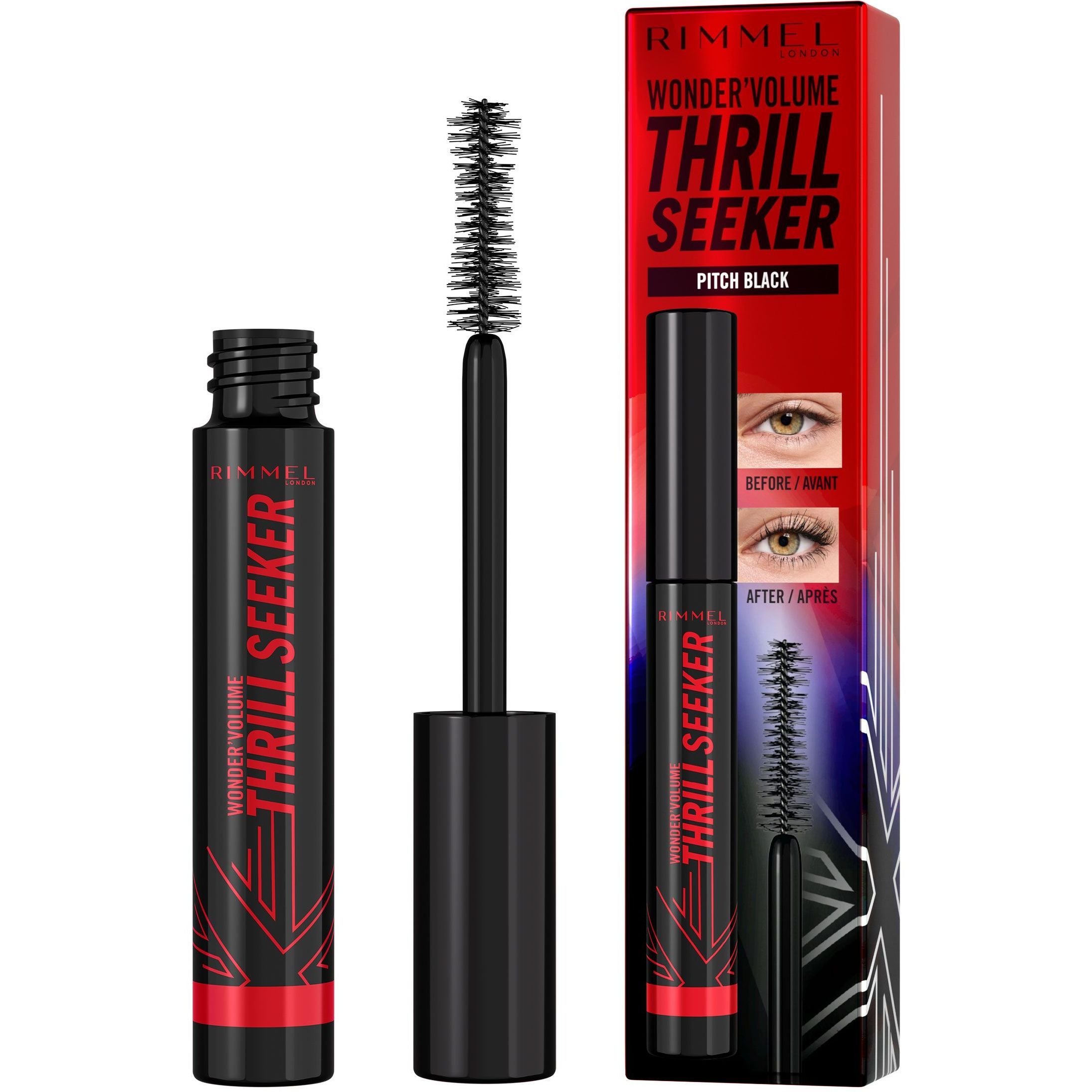 Тушь для ресниц Rimmel Wonder’volume Thrill Seeker тон 004 (Pitch Black) 8 мл - фото 2