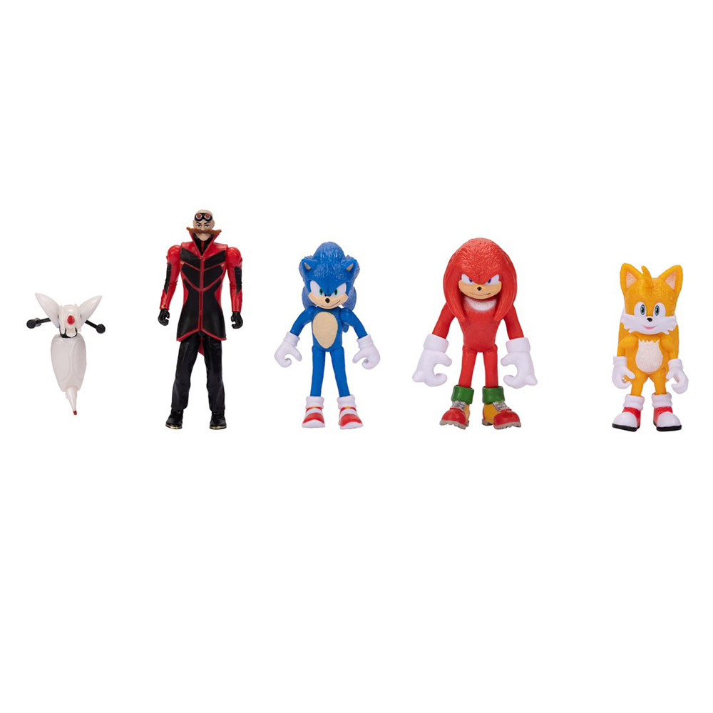 Набір ігрових фігурок Sonic the Hedgehog 2 Сонік та друзі, 5 фігурок, 6 см (412684) - фото 1