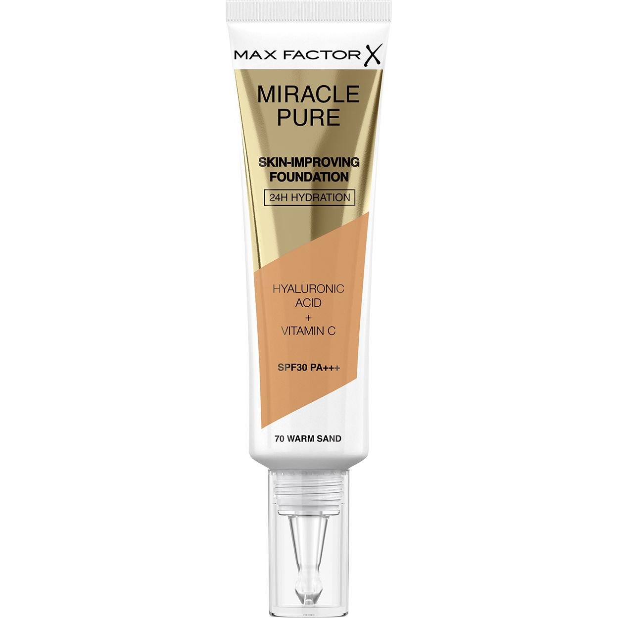 Тональная основа Max Factor Miracle Pure Skin-Improving Foundation SPF30 тон 070 (Warm sand) 30 мл - фото 1