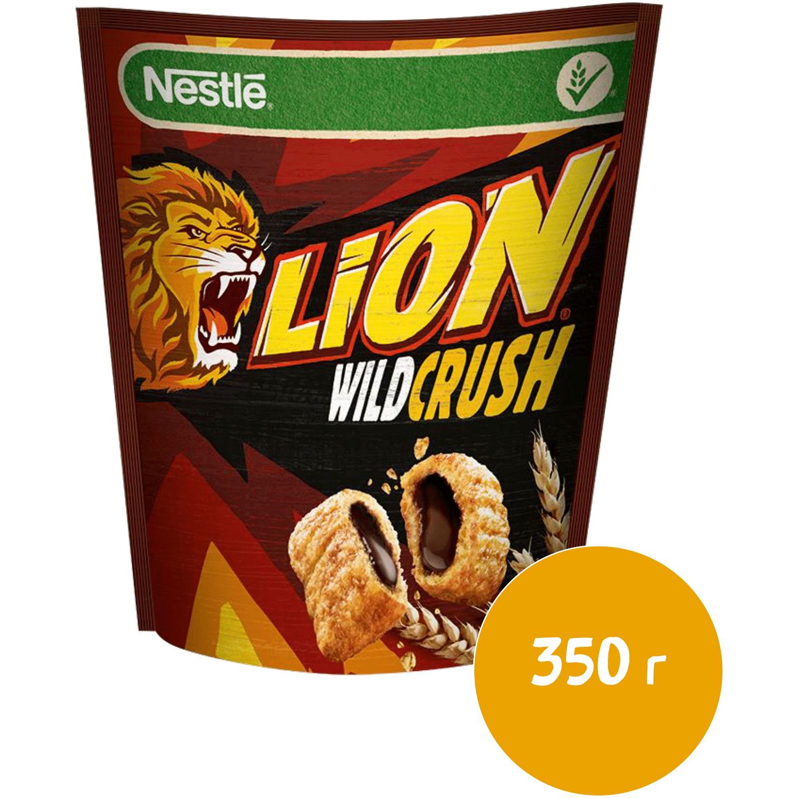 Готовий сухий сніданок Lion Wild Crush подушечки з карамеллю 350 г - фото 2